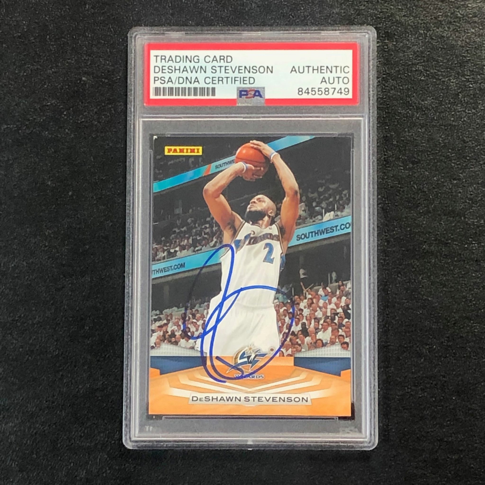 2009 Panini #147 DeShawn Stevenson Signed Card AUTO PSA Slabbed Wizards
