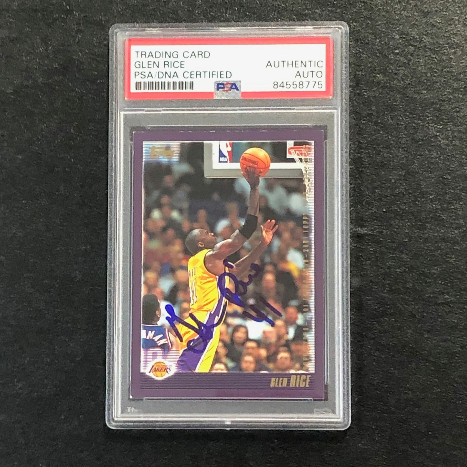 2000-01 Topps #110 Glen Rice Signed Card AUTO PSA Slabbed Lakers
