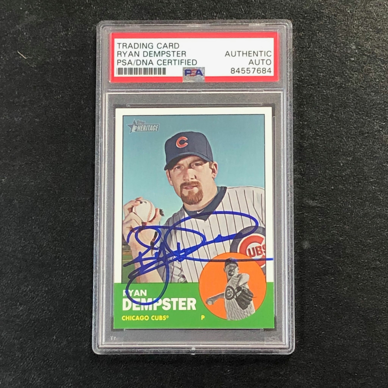 2012 Topps Heritage #309 Ryan Dempster Card PSA Slabbed Auto Cubs

