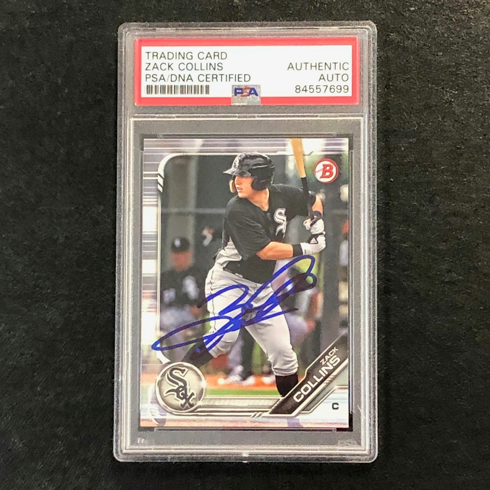 2019 Bowman #BP-76 Zack Collins Signed Card PSA Slabbed Auto White Sox
