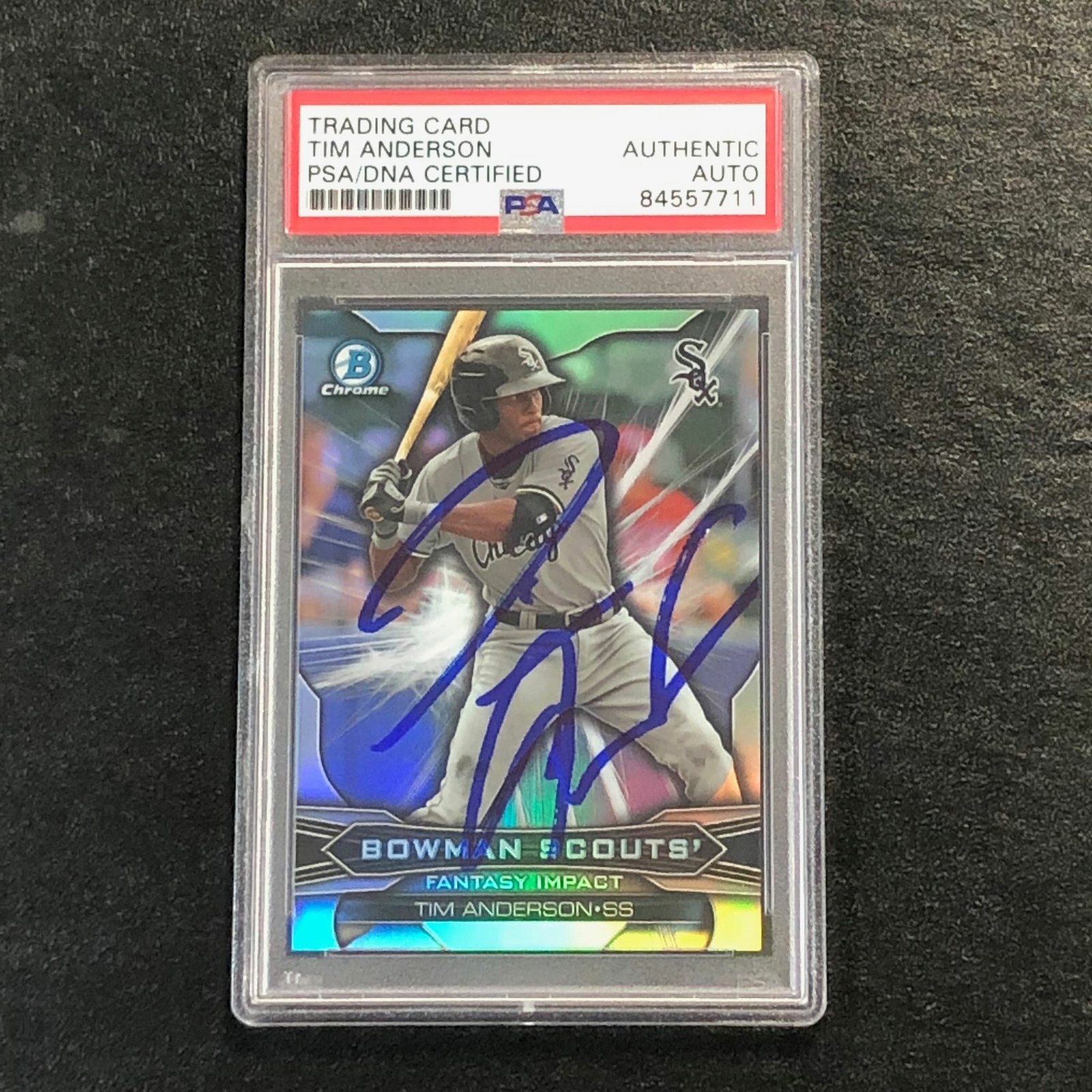 2015 BOWMAN CHROME #BSI-TA Tim Anderson Signed Card PSA Slabbed Auto White Sox
