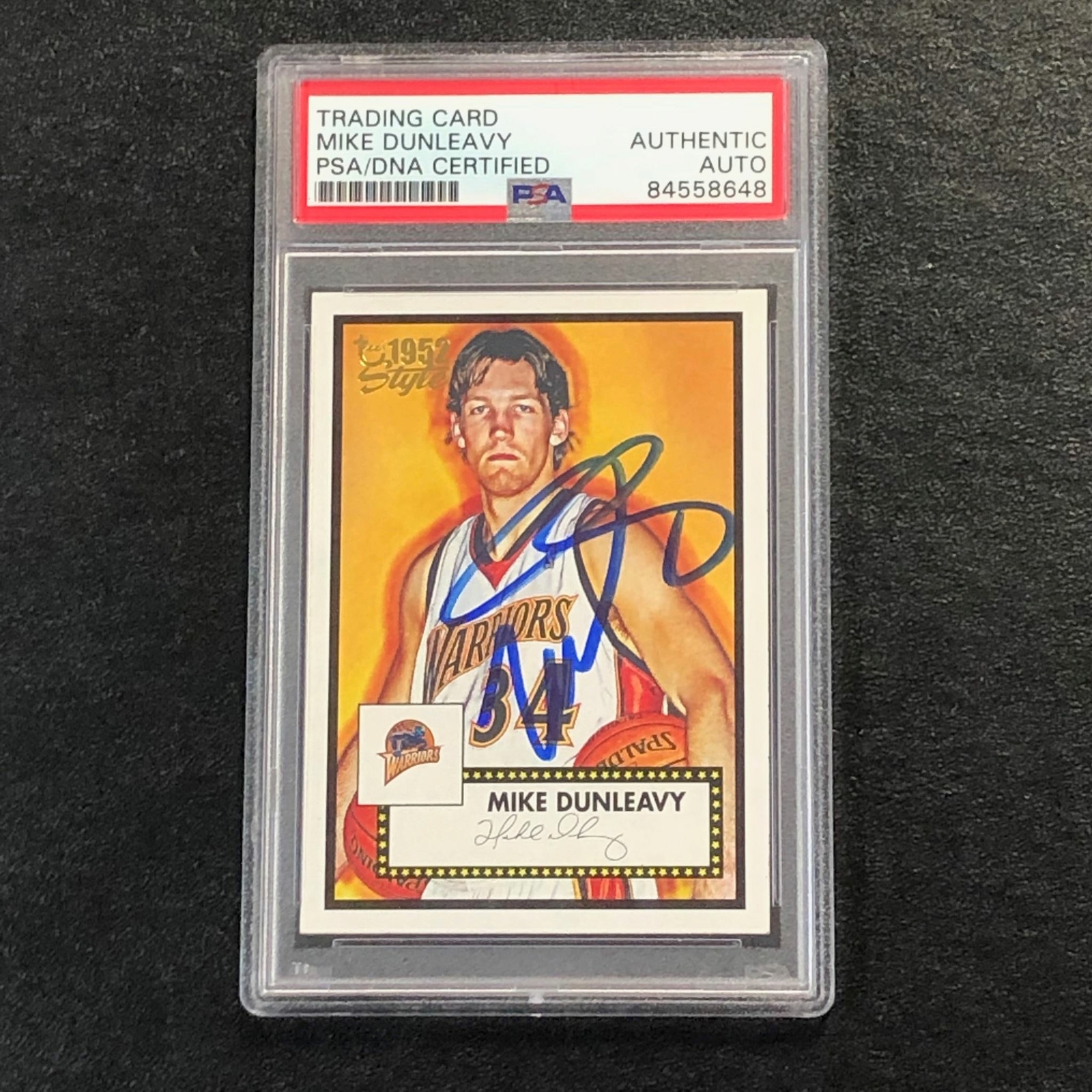 2005-06 Topps 1952 Style #110 Mike Dunleavy Signed Card AUTO PSA Warriors
