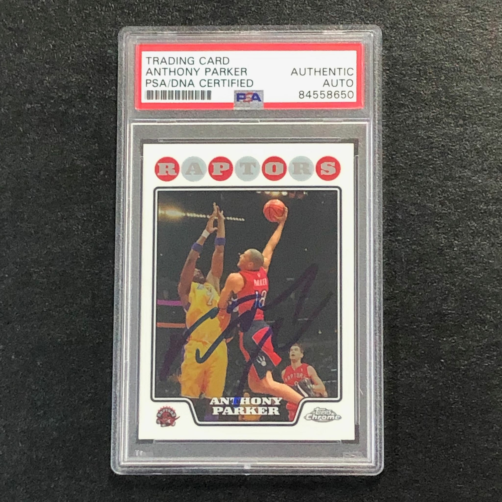 2008-09 Topps Chrome Basketball #155 Anthony Parker Signed Card AUTO PSA Slabbed
