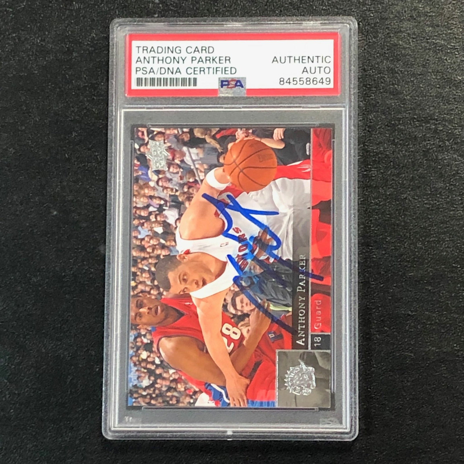 2009-10 Upper Deck #184 Anthony Parker Signed Card AUTO PSA Slabbed Raptors
