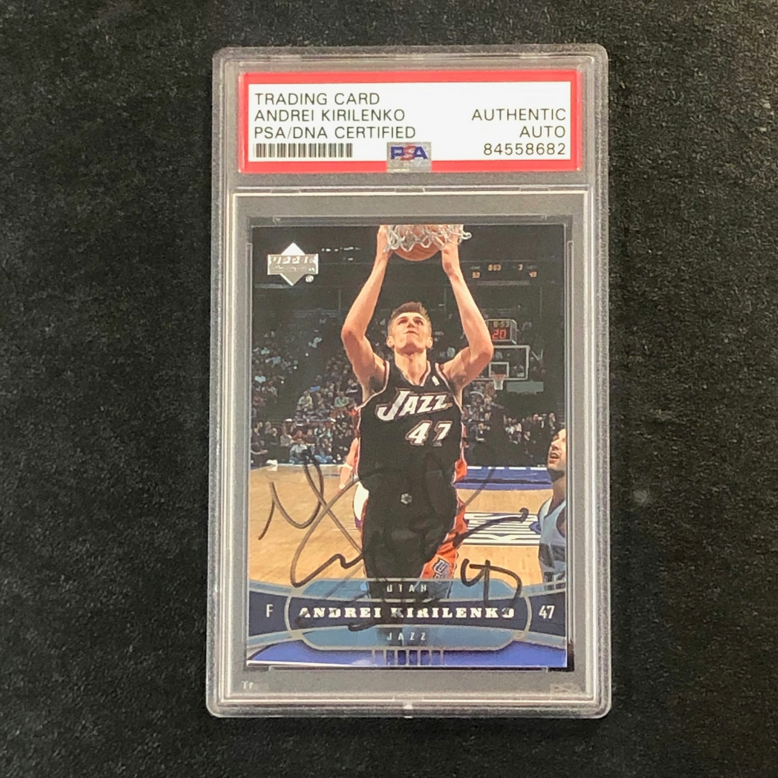 2004-05 Upper Deck #191 Andrei Kirilenko Signed Card AUTO PSA Slabbed Jazz
