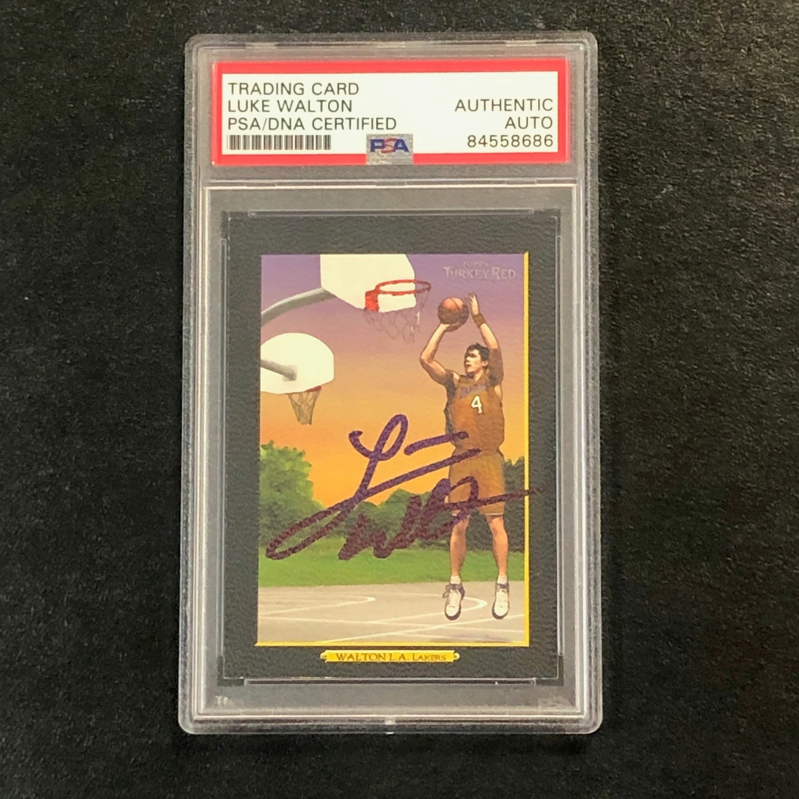 2006-07 TOPPS TURKEY RED #114 LUKE WALTON Signed Card AUTO PSA Slabbed Lakers
