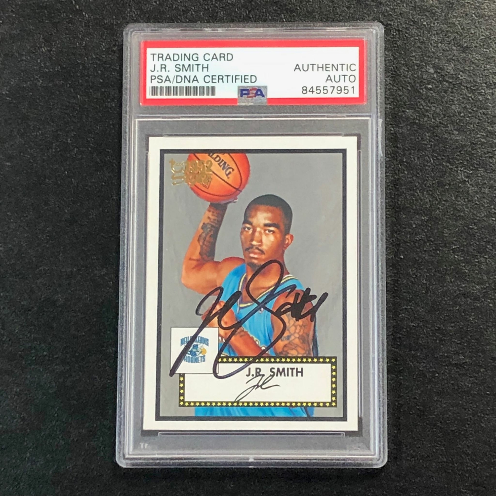 2005-06 Topps 1952 Style #19 J.R. Smith Signed Card AUTO PSA Slabbed Hornets
