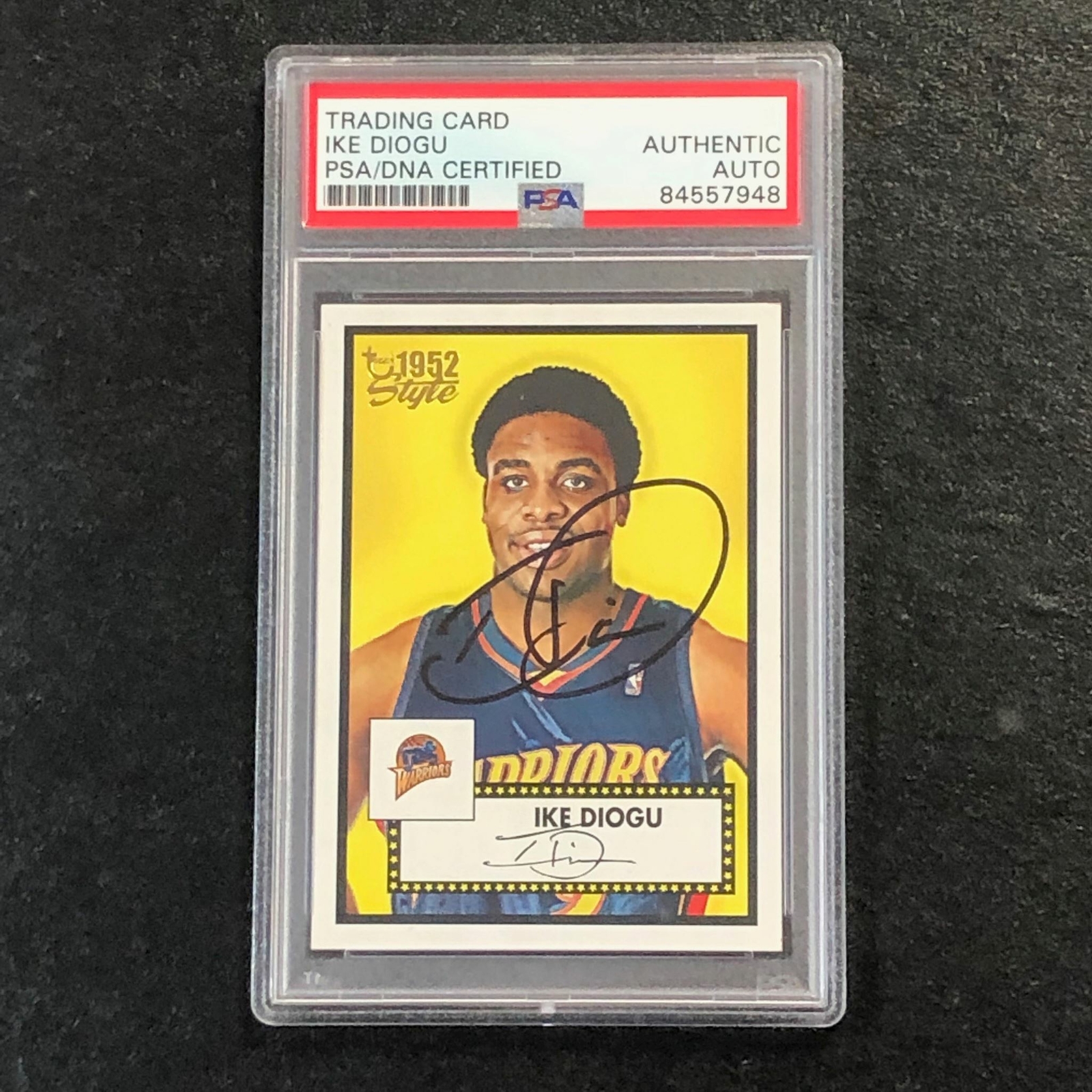2005-06 Topps 1952 Style #133 Ike Diogu Signed Card AUTO PSA Slabbed Warriors
