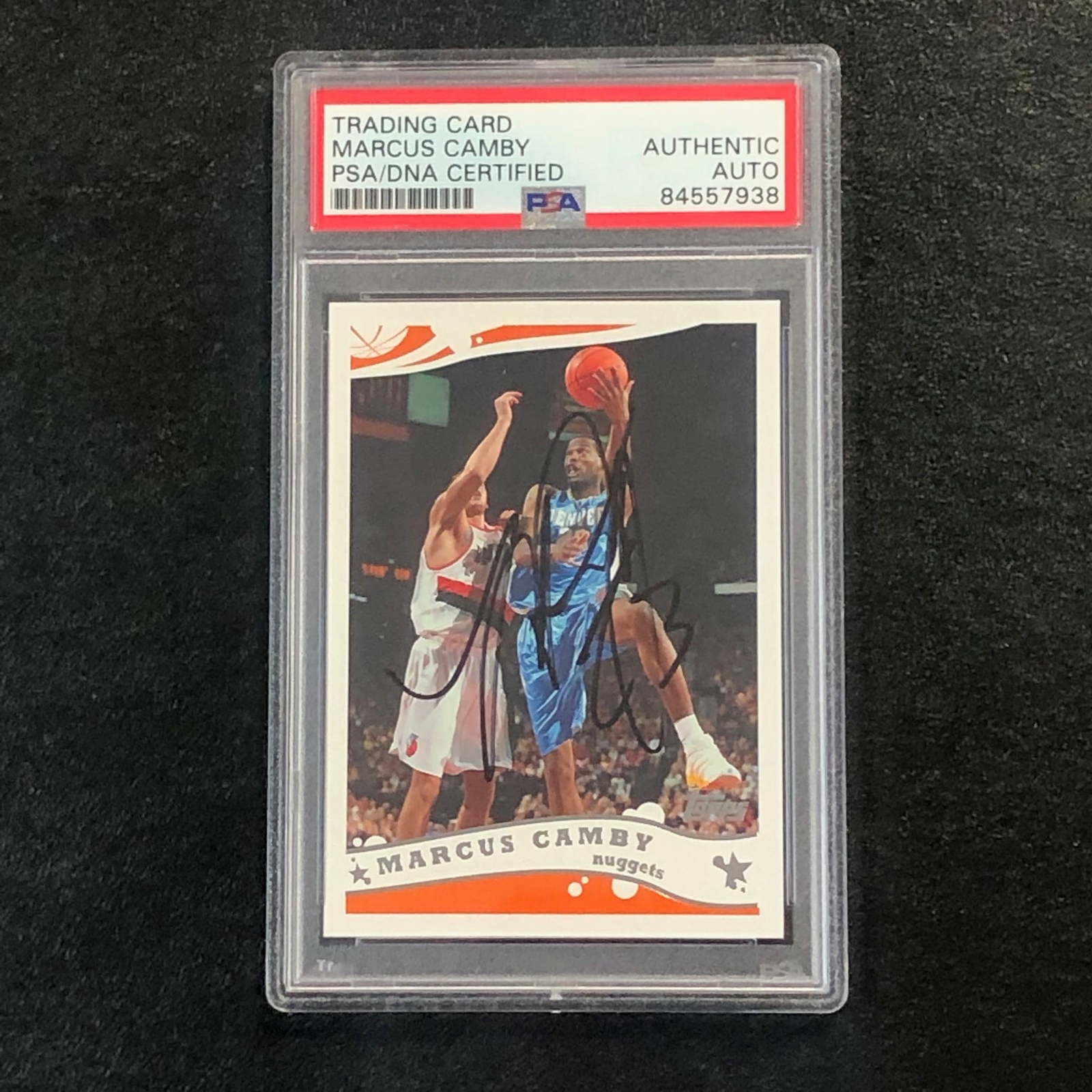 2005-06 Topps #89 Marcus Camby Signed AUTO PSA Slabbed Nuggets
