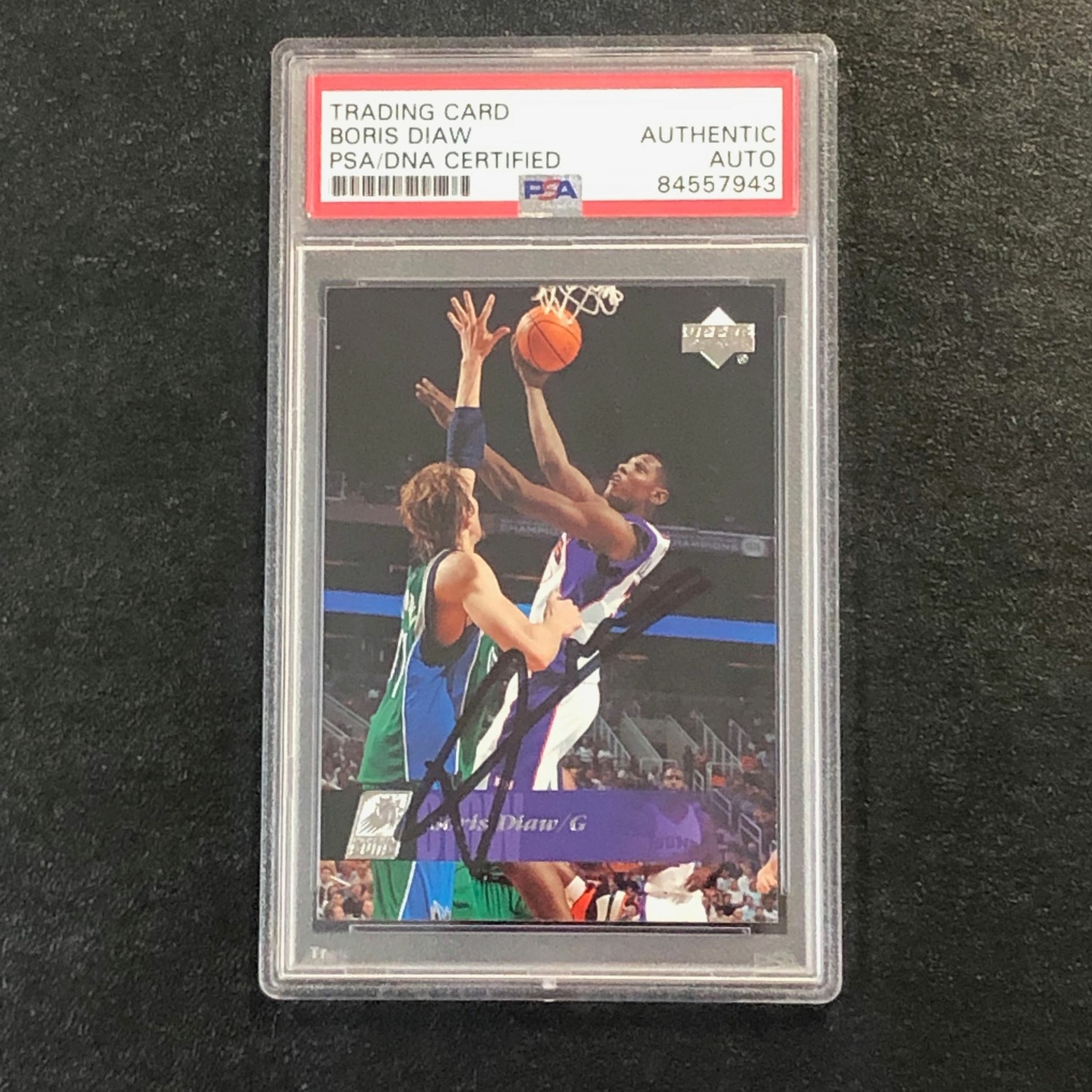 2006-07 Upper Deck #152 Boris Diaw Signed Card AUTO PSA Slabbed Suns
