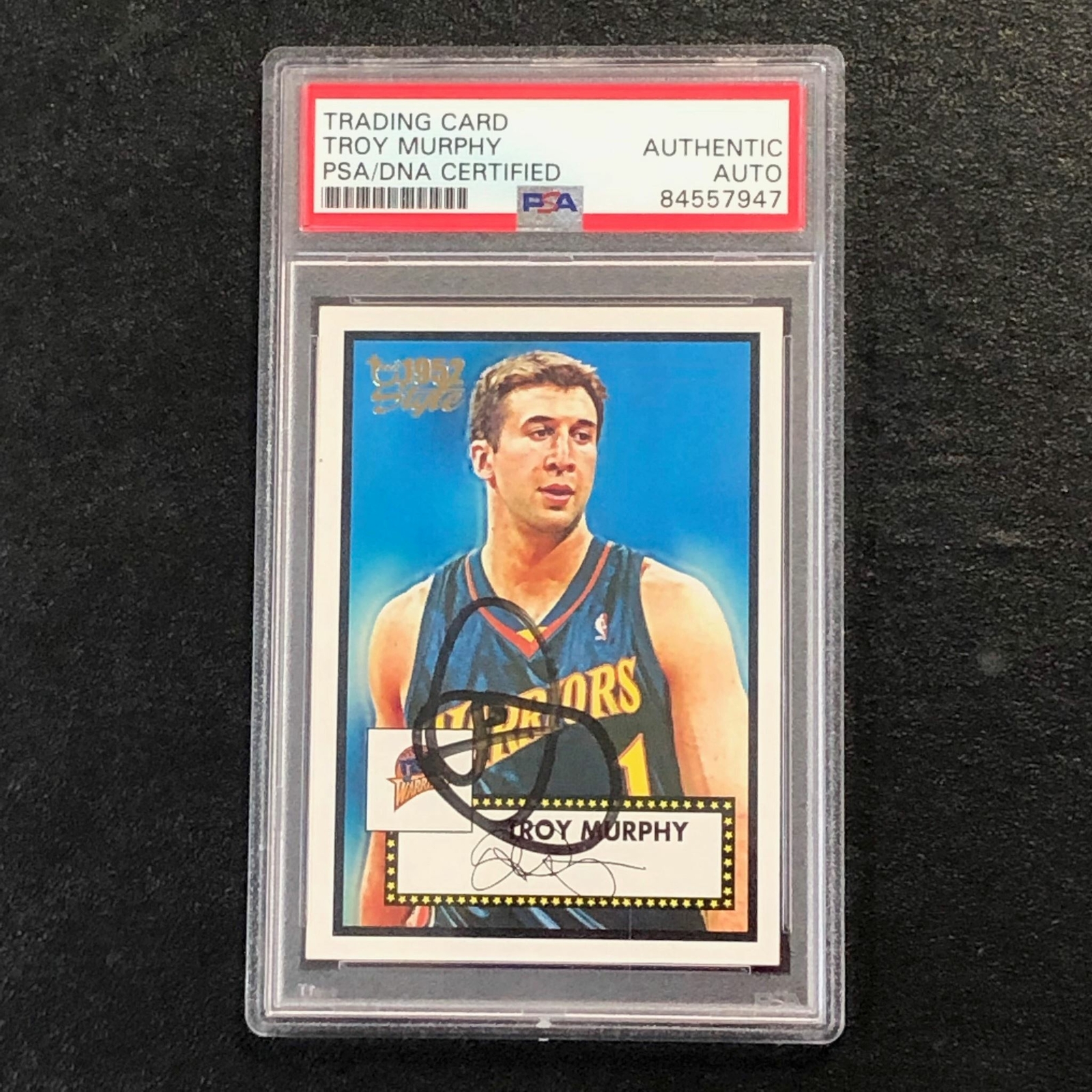 2005-06 Topps 1952 Style #77 Troy Murphy Signed Card AUTO PSA Slabbed Warriors
