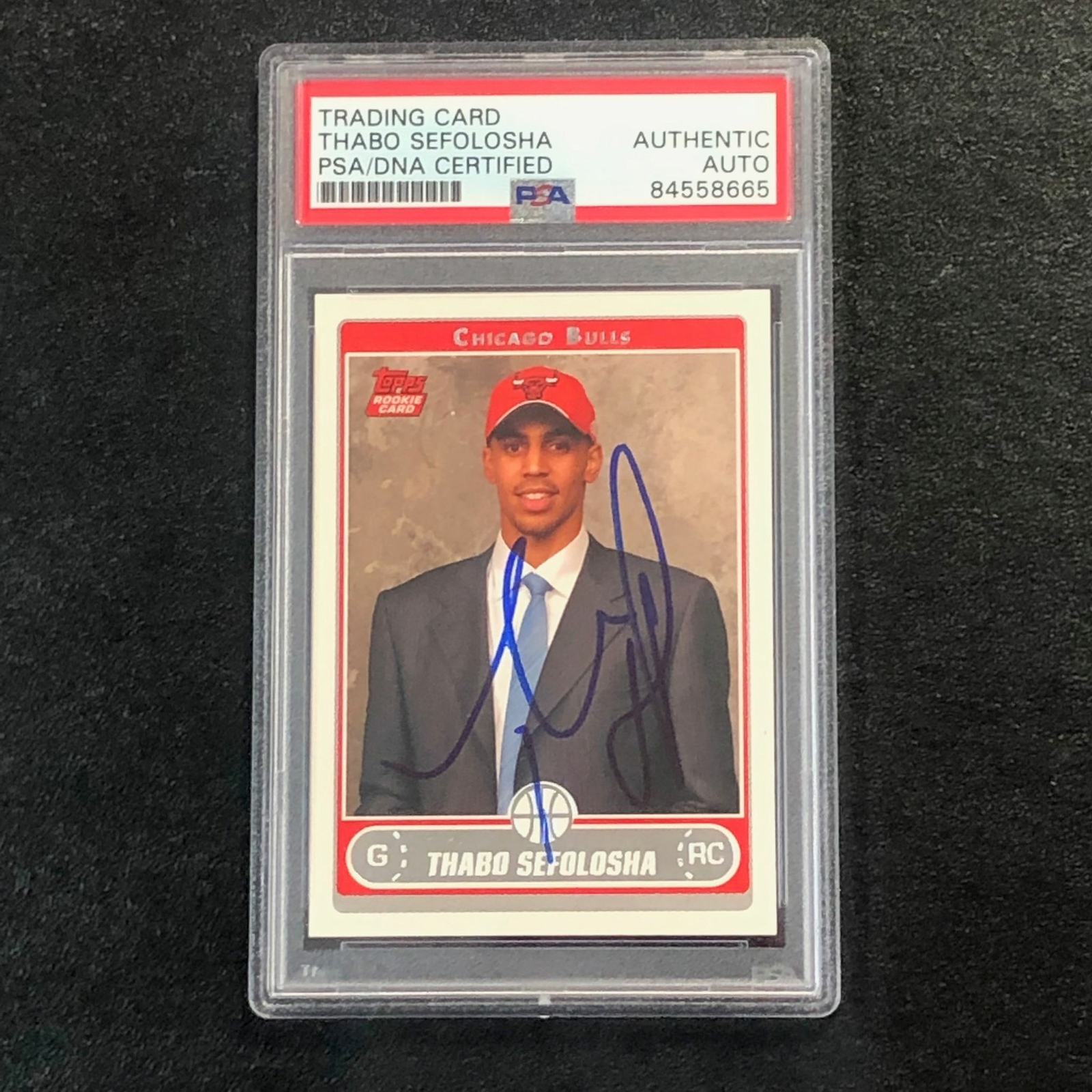 2006-07 Topps Basketball #257 Thabo Sefolosha Signed Card Auto PSA/DNA Slabbed R
