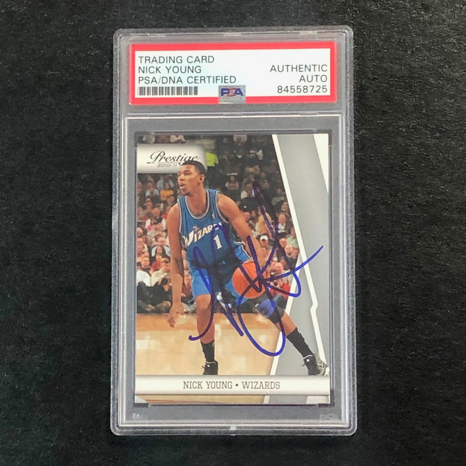 2010-11 Panini Prestige #120 Nick Young Signed Card AUTO PSA Slabbed Wizards
