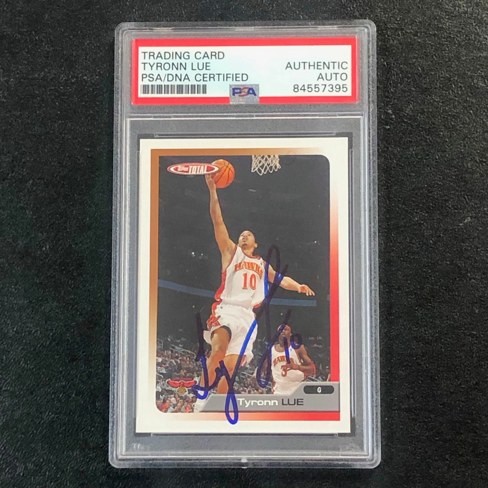 2005-06 Topps Total #112 Tyronn Lue Signed Card AUTO PSA Slabbed Hawks
