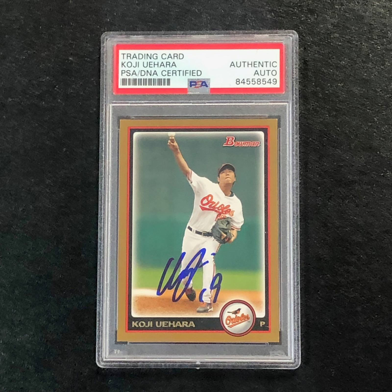 2010 Bowman Gold #94 Koji Uehara Signed Card PSA Slabbed Auto Orioles
