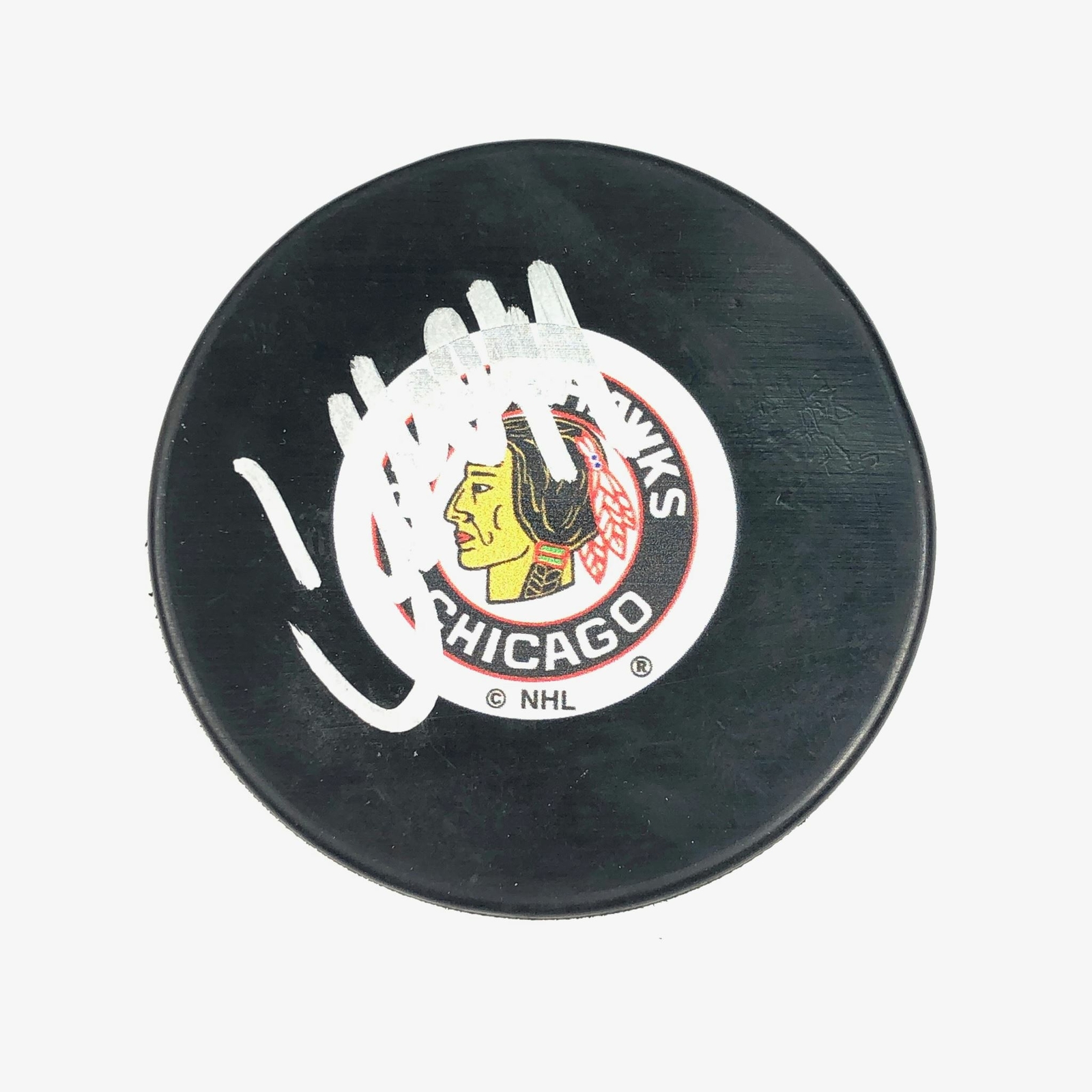 CALVIN de HAAN signed Hockey Puck PSA/DNA Chicago Blackhawks Autographed
