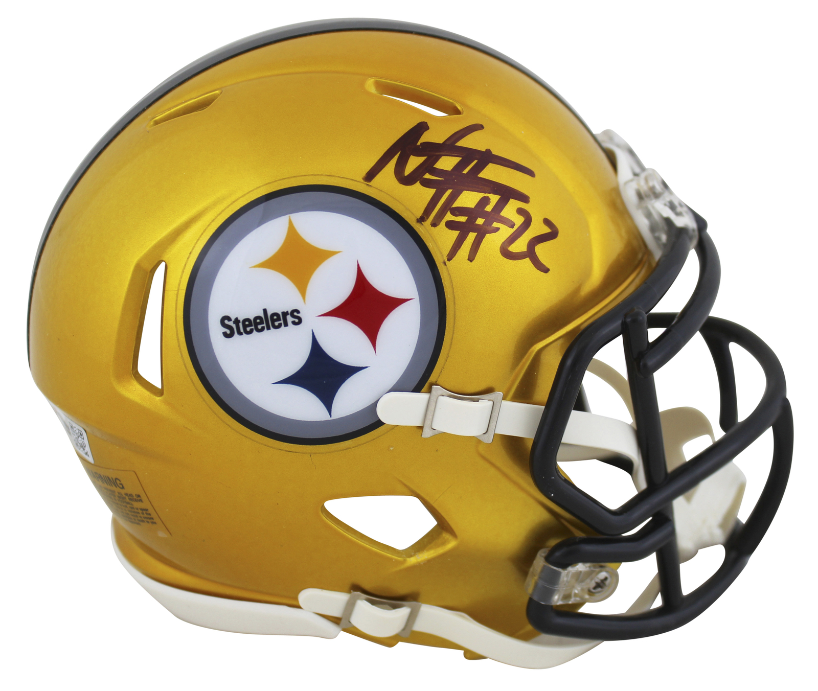 Steelers Najee Harris Authentic Signed Flash Speed Mini Helmet Fanatics COA
