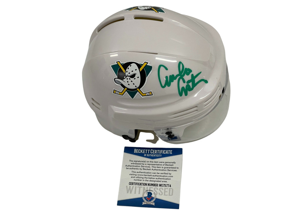 EMILIO ESTEVEZ SIGNED THE MIGHTY DUCKS MINI HELMET AUTOGRAPH PROOF BECKETT 10
