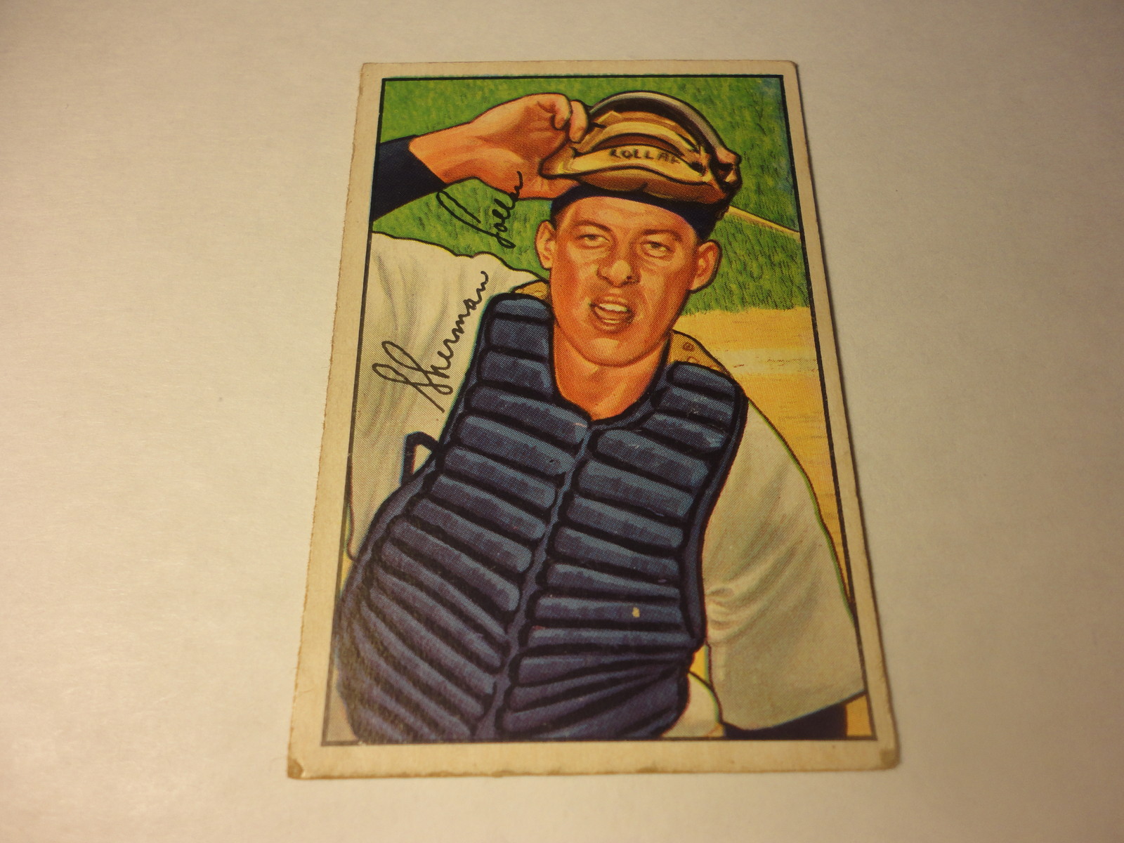 1952 BOWMAN SHERMAN LOLLAR CHICAGO WHITESOX #237 GREAT COLOR
