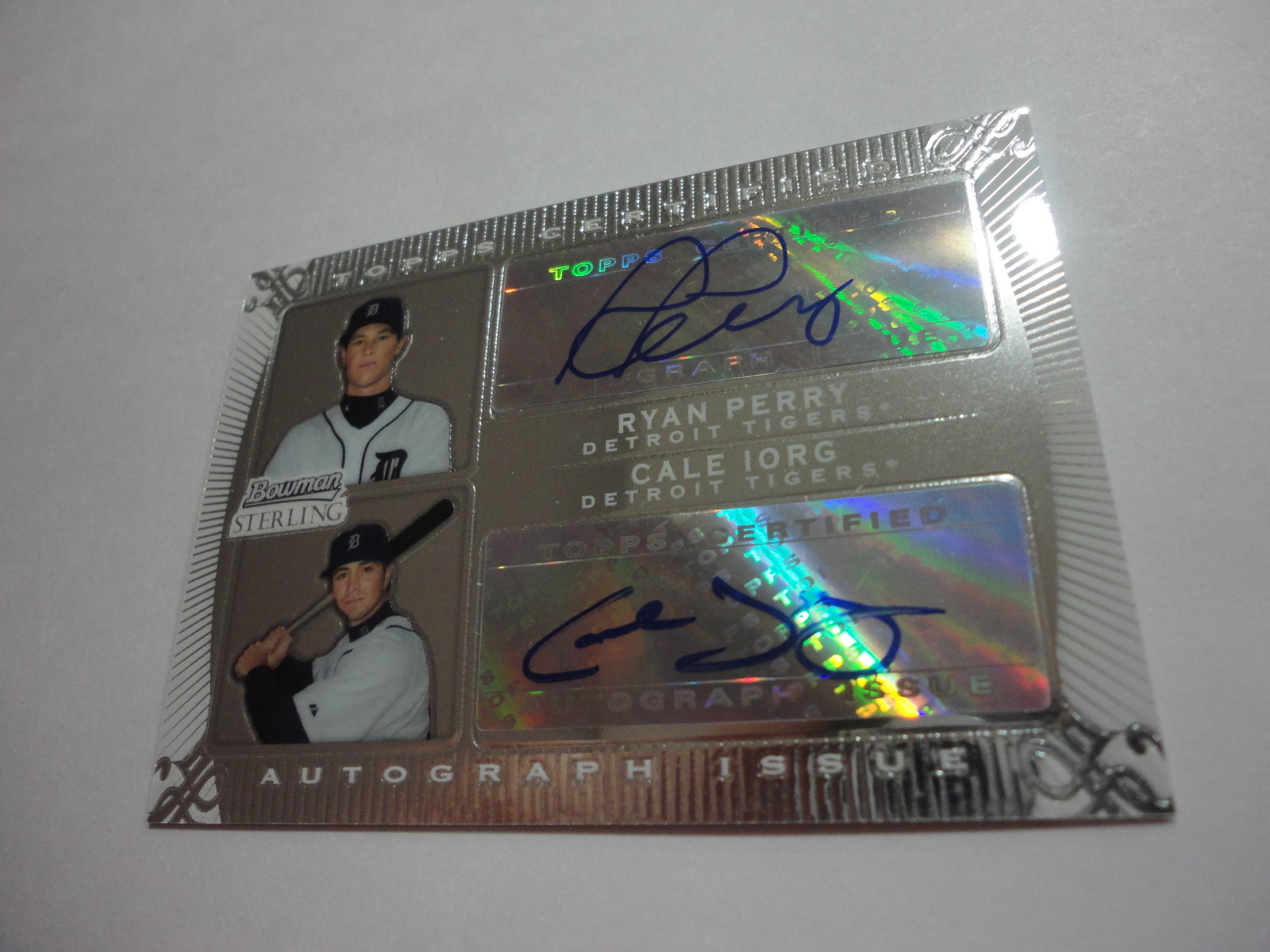 RICK PERRY CALE IORG 2009 BOWMAN STERLING DUAL AUTOGRAPHED RC CARD
