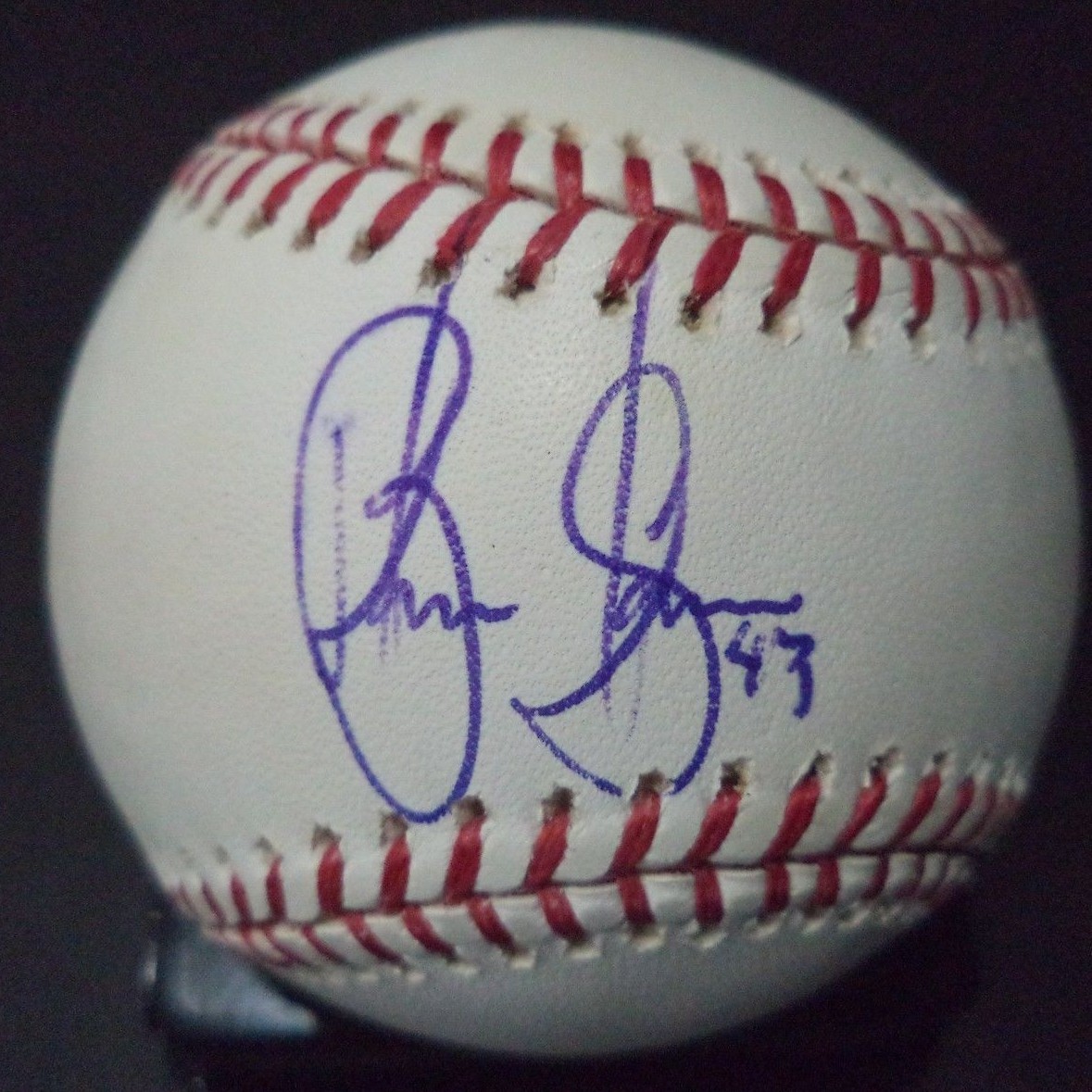 BRIAN STOKES METS DEVIL RAYS SIGNED AUTOGRAPHED ROMLB BASEBALL W/COA
