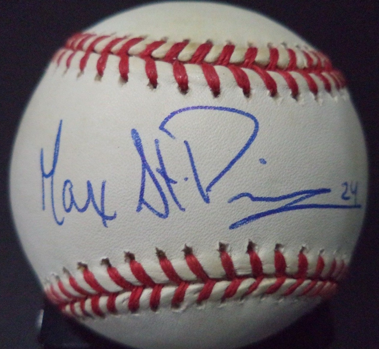 MAX ST. PIERRE DETROIT TIGERS SIGNED AUTOGRAPHED ROMLB BASEBALL W/COA
