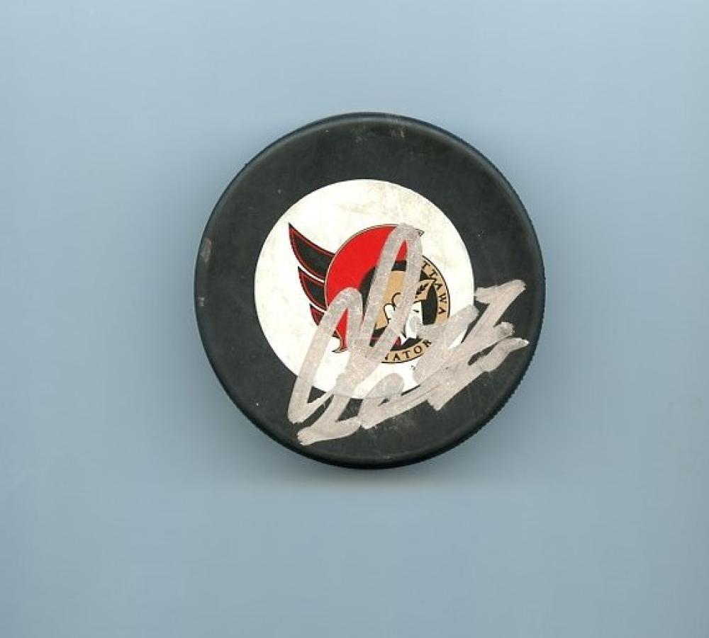 CURTIS LAZAR OTTAWA SENATORS SIGNED HOCKEY PUCK W/ COA
