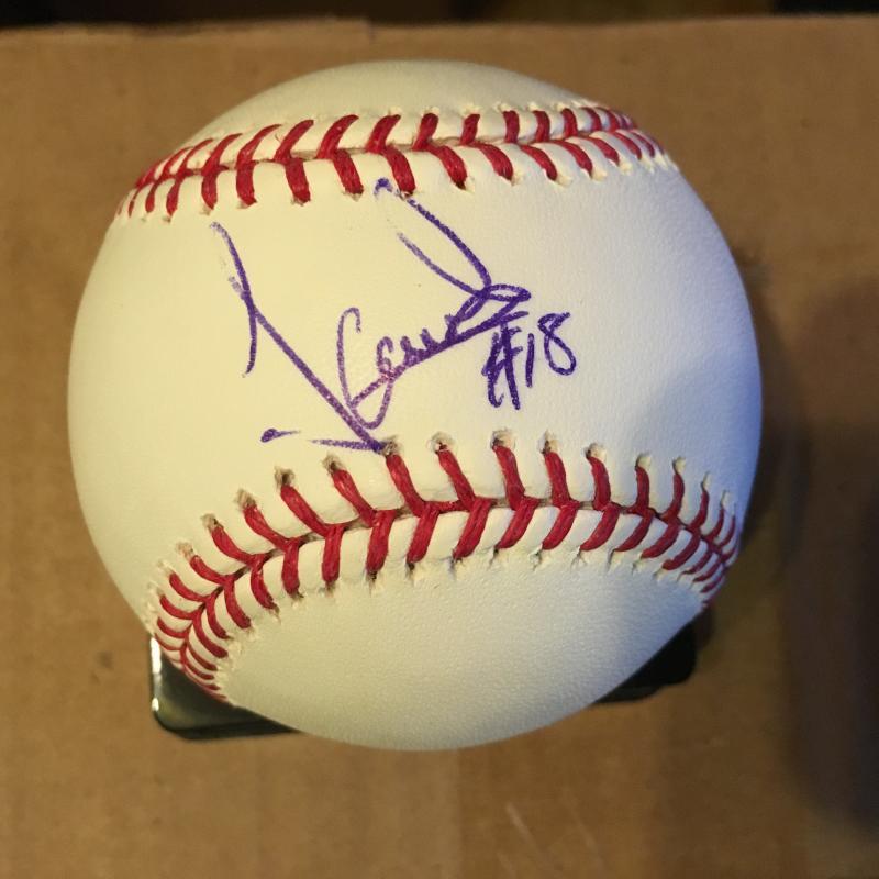 LEANDRE CASTRO PHILADELPHIA PHILLIES SIGNED AUTOGRAPHED M.L. BASEBALL W/COA
