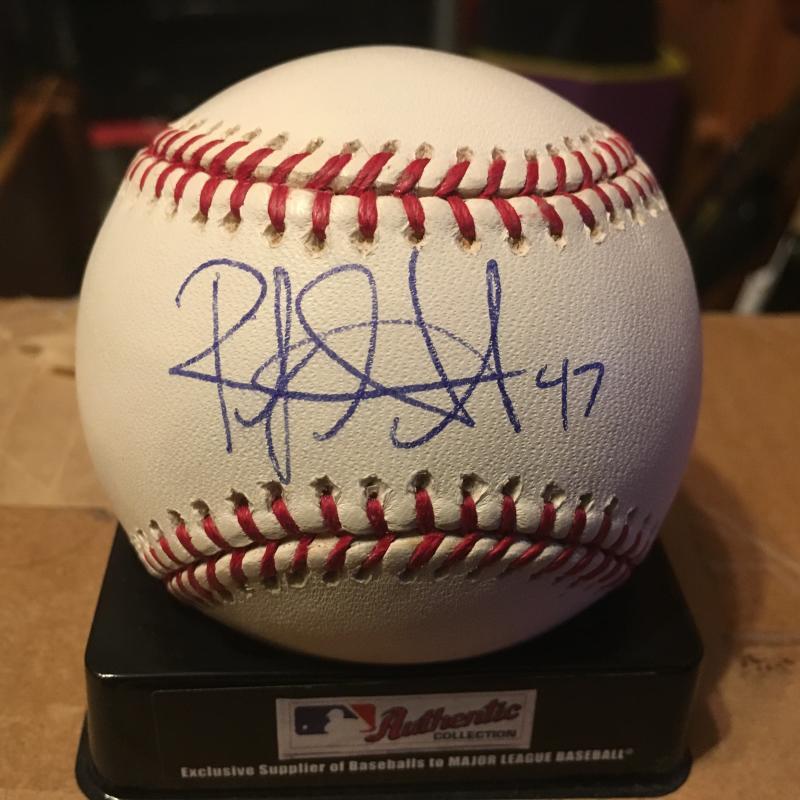 RICKY NOLASCO TWINS/DODGERS M.L. SIGNED BASEBALL W/COA
