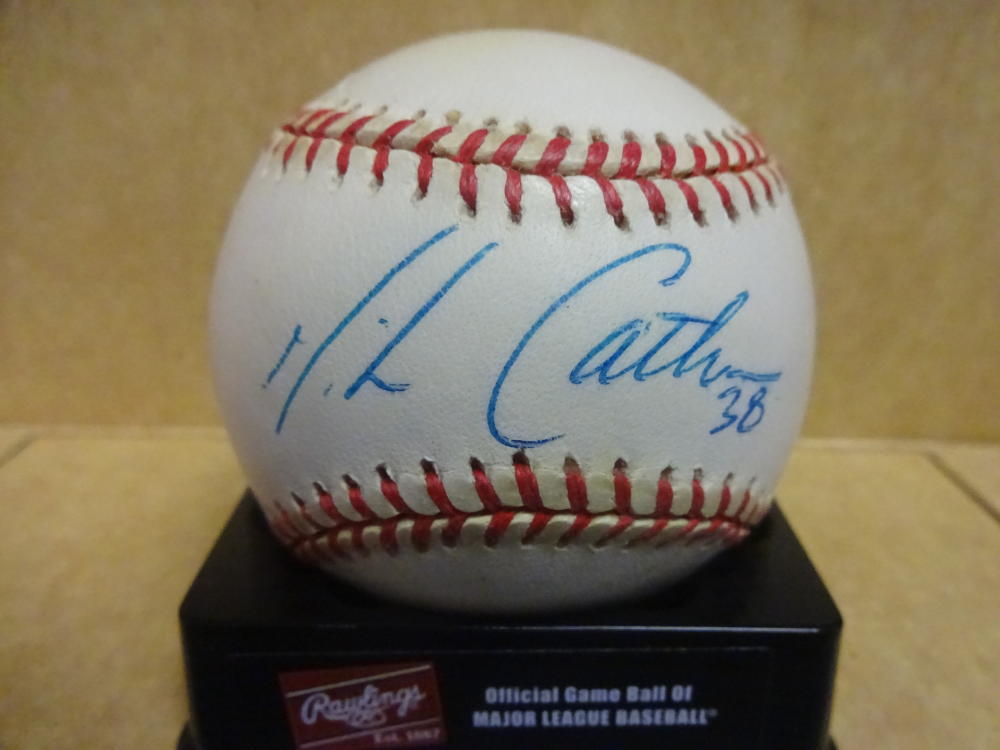 MIKE CATHER ATLANTA BRAVES SIGNED N.L. BASEBALL W/COA
