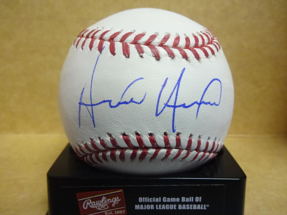 ALEN HANSON san francisco giants SIGNED M.L. BASEBALL W/COA
