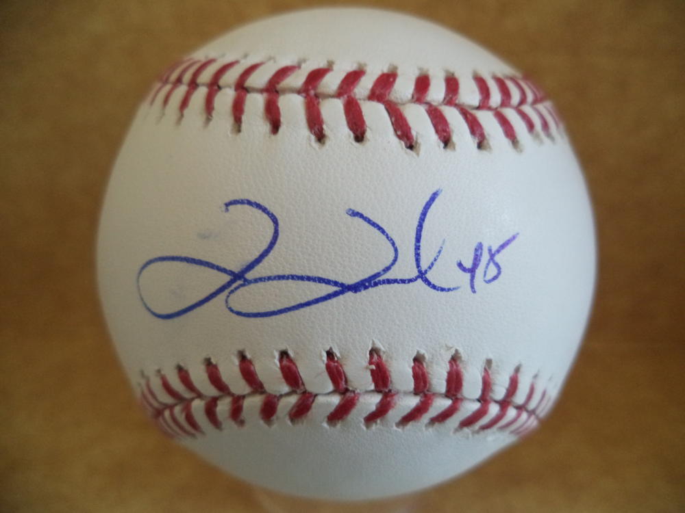 JIM JOHNSON LOS ANGELES ANGELS SIGNED AUTOGRAPHED M.L. BASEBALL W/COA
