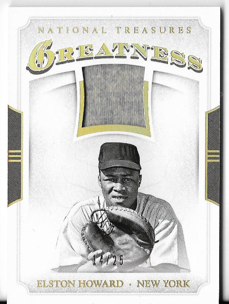 2017 NATIONAL TREASURES ELSTON HOWARD GREATNESS YANKEES GAME USED CARD
