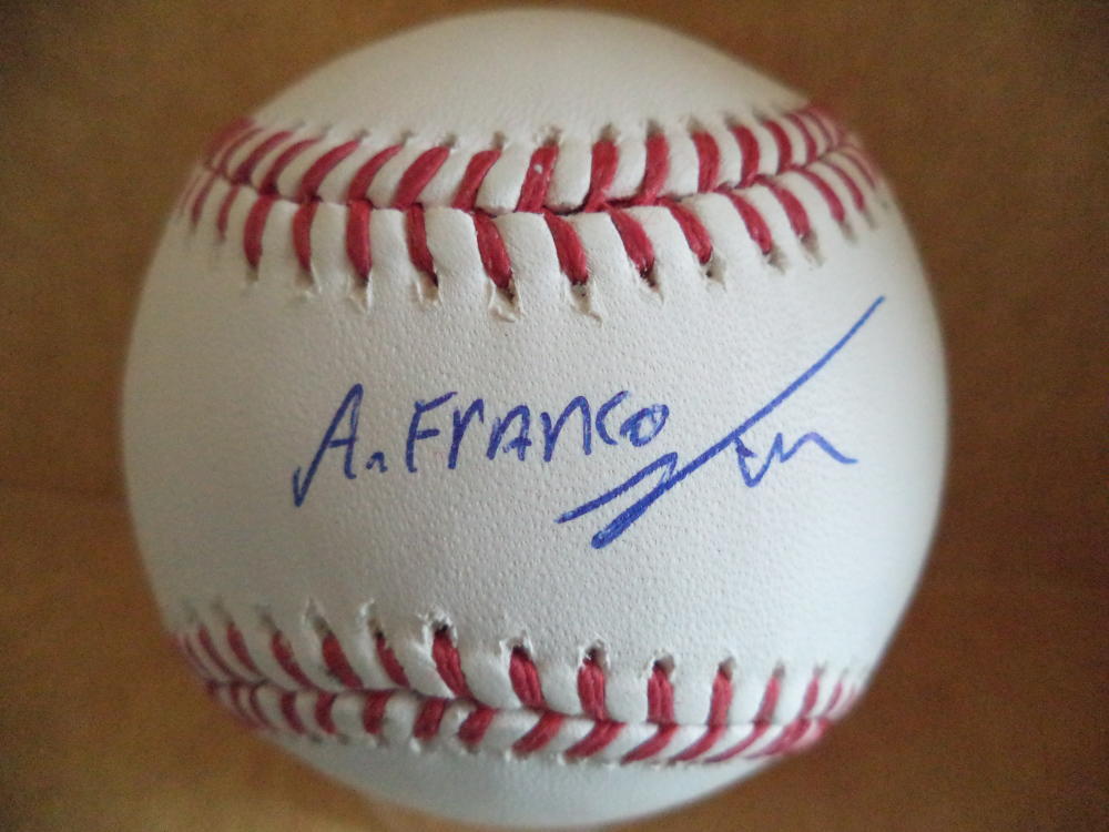 ANDERSON FRANCO WASHINGTON NATIONALS SIGNED AUTOGRAPHED M.L. BASEBALL W/COA
