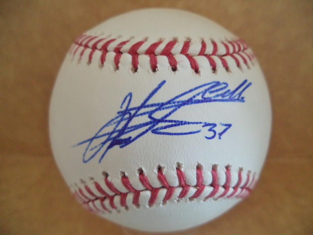 CARLOS MONASTERIOS LOS ANGELES DODGERS SIGNED AUTO M.L. BASEBALL W/COA
