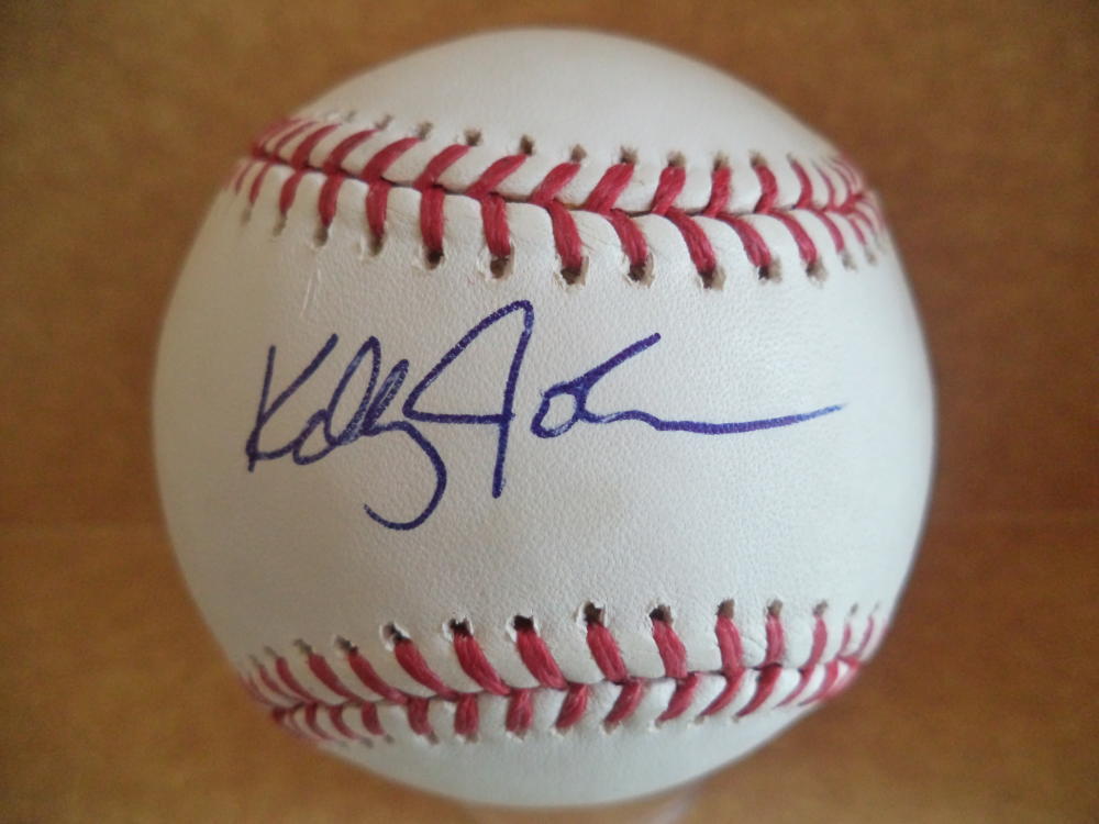 KELLY JOHNSON METS/YANKEES/BRAVES SIGNED AUTOGRAPHED M.L. BASEBALL W/COA
