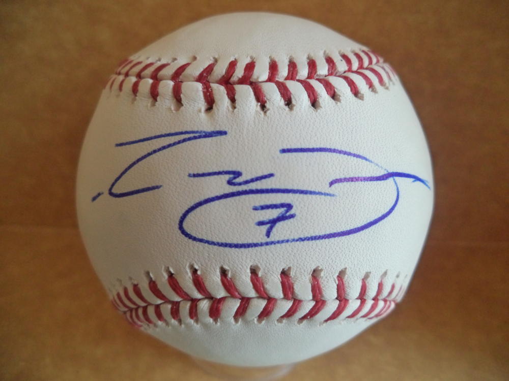 REED JOHNSON MARLINS/NATIONALS/CUBS SIGNED AUTOGRAPHED M.L. BASEBALL W/COA
