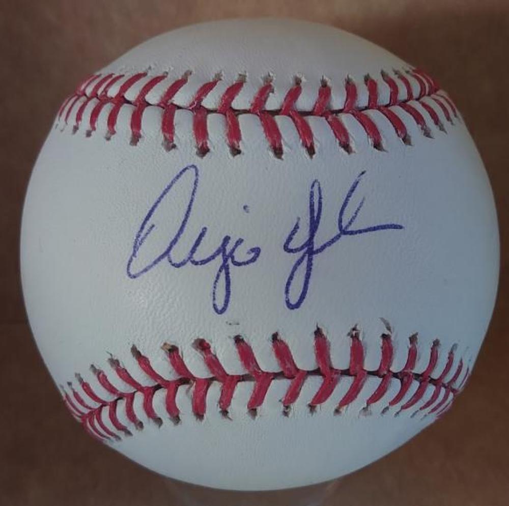 AUGIE OJEDA CHICAGO CUBS SIGNED AUTOGRAPHED M.L. BASEBALL W/COA
