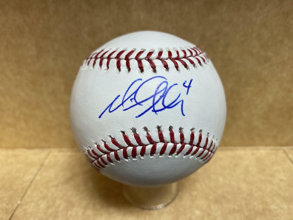 MIKE AVILES ROYALS/RED SOX/TIGERS SIGNED AUTOGRAPHED M.L. BASEBALL W/ COA