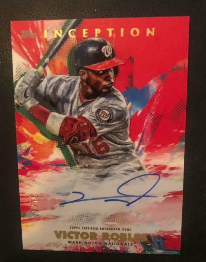 2020 TOPPS INCEPTION VICTOR ROBLES RED PARALLEL WASHINGTON NATIONALS AUTOGRAPH
