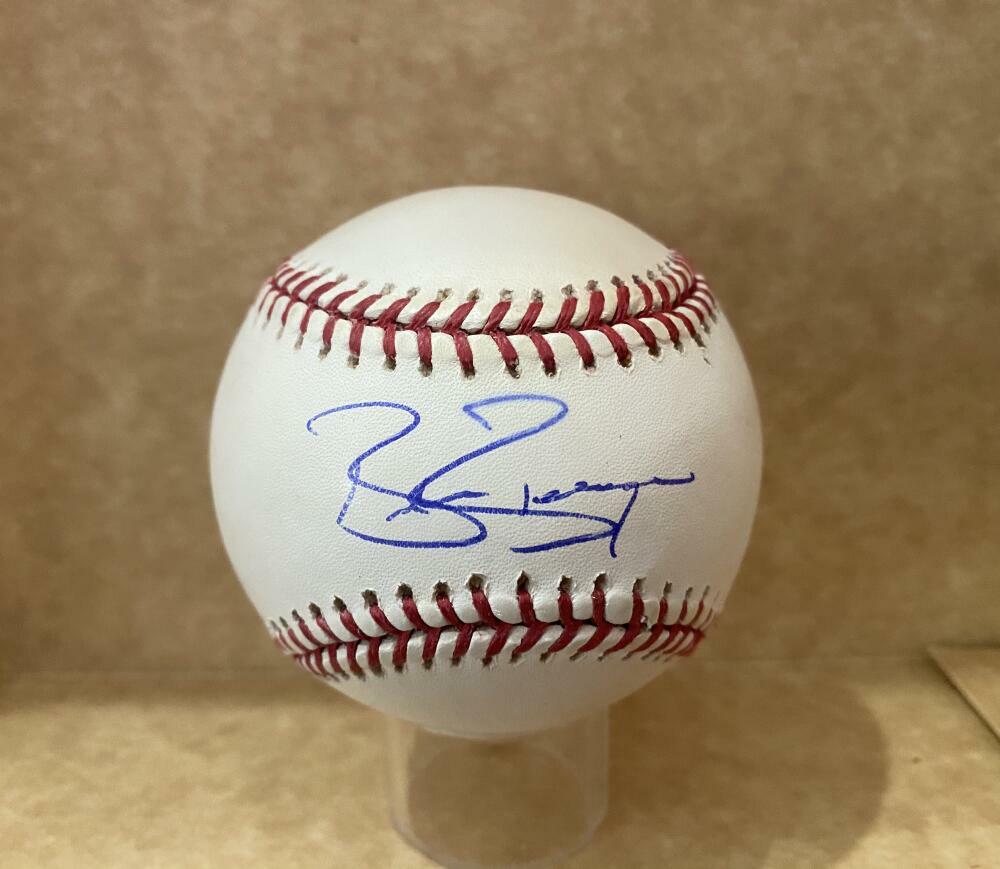 BRANDON BERGER KANSAS CITY ROYALS SIGNED AUTOGRAPHED M.L. BASEBALL W/ COA
