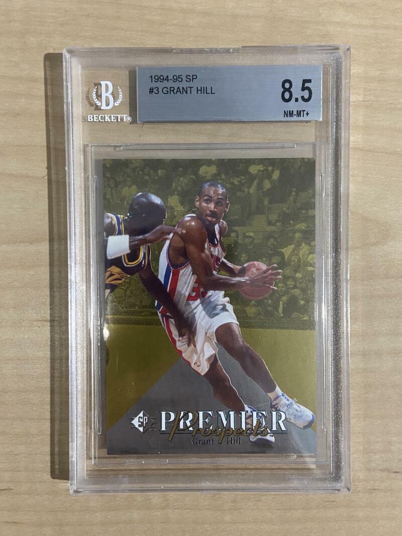 1994-95 SP GRANT HILL #3 PISTONS ROOKIE BECKETT 8.5
