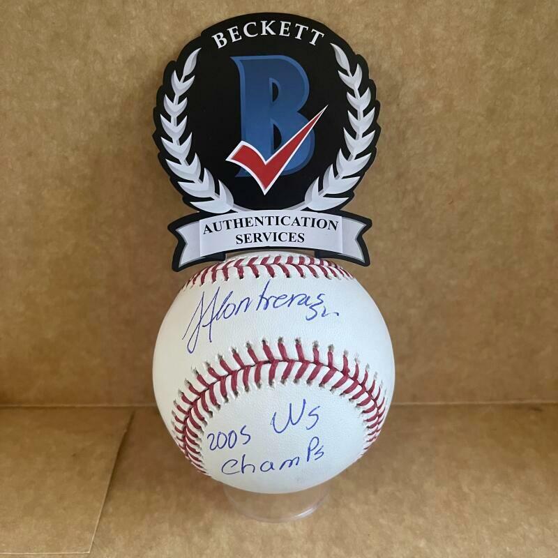 JOSE CONTRERAS 2005 WS CHAMPS WHITE SOX SIGNED M.L. BASEBALL BECKETT WITNESS