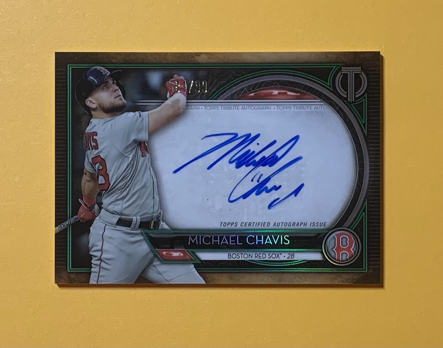 2020 TOPPS TRIBUTE MICHAEL CHAVIS TRIBUTE AUTOGRAPH /99 #TA-MCH RED SOX
