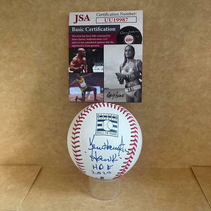 KEN HAWK HARRELSON HOF 2020 SIGNED HALL OF FAME BASEBALL JSA UU19987
