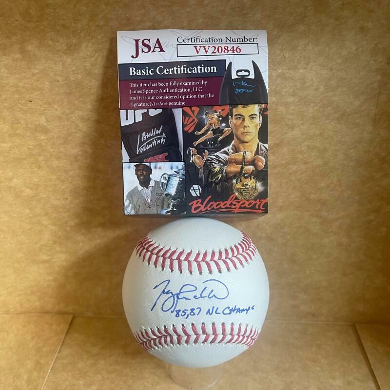 TERRY PENDLETON CARDINALS 85,87 NL CHAMPS SIGNED AUTOGRAPHED JSA VV20846
