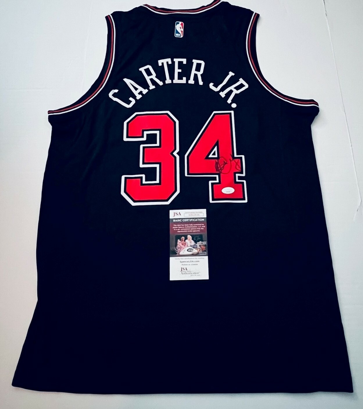 opens in new window or tab
Wendell Carter Jr. Duke signed Black Chicago Bulls jersey autographed JSA