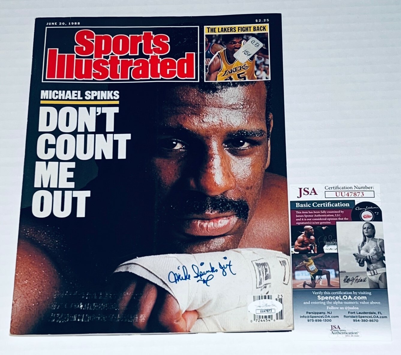 Michael Spinks Jinx signed Sports Illustrated Magazine autographed JSA