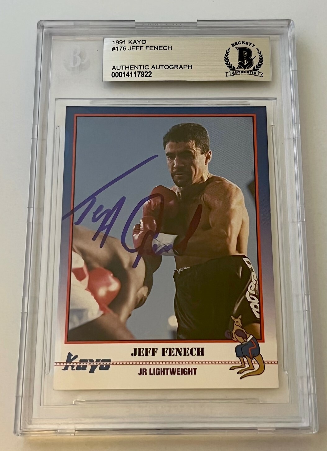 Jeff Fenech Boxing signed 1991 Kayo #176 Card autographed Beckett Slabbed #2
