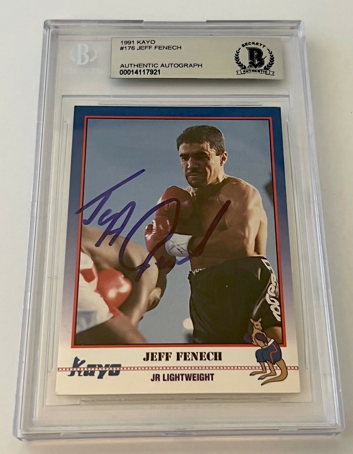 Jeff Fenech Boxing signed 1991 Kayo #176 Card autographed Beckett Slabbed

